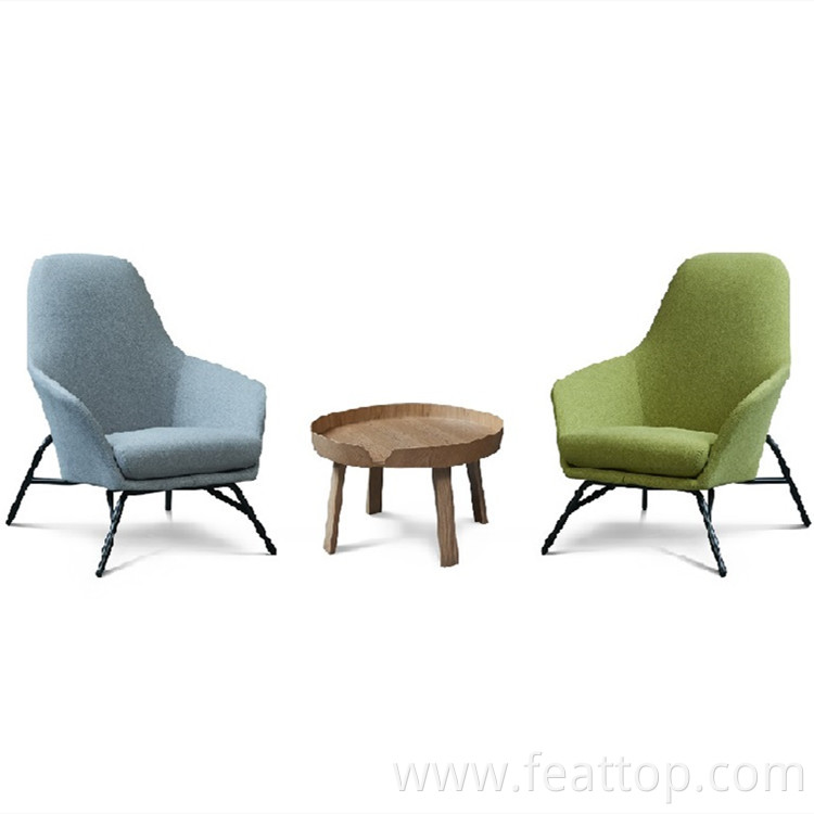 Denmark Design Light Luxury Backrest Petal Type Sofa Chair Office Living Lounge Chair